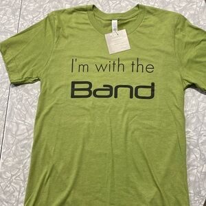 Green “I’m with the Band” tee